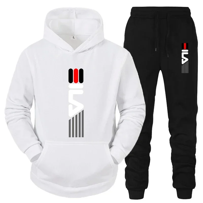 Track Suit Men - Setelan Olahraga Pria Hoodie Sweatshirt+Celana Panjang
