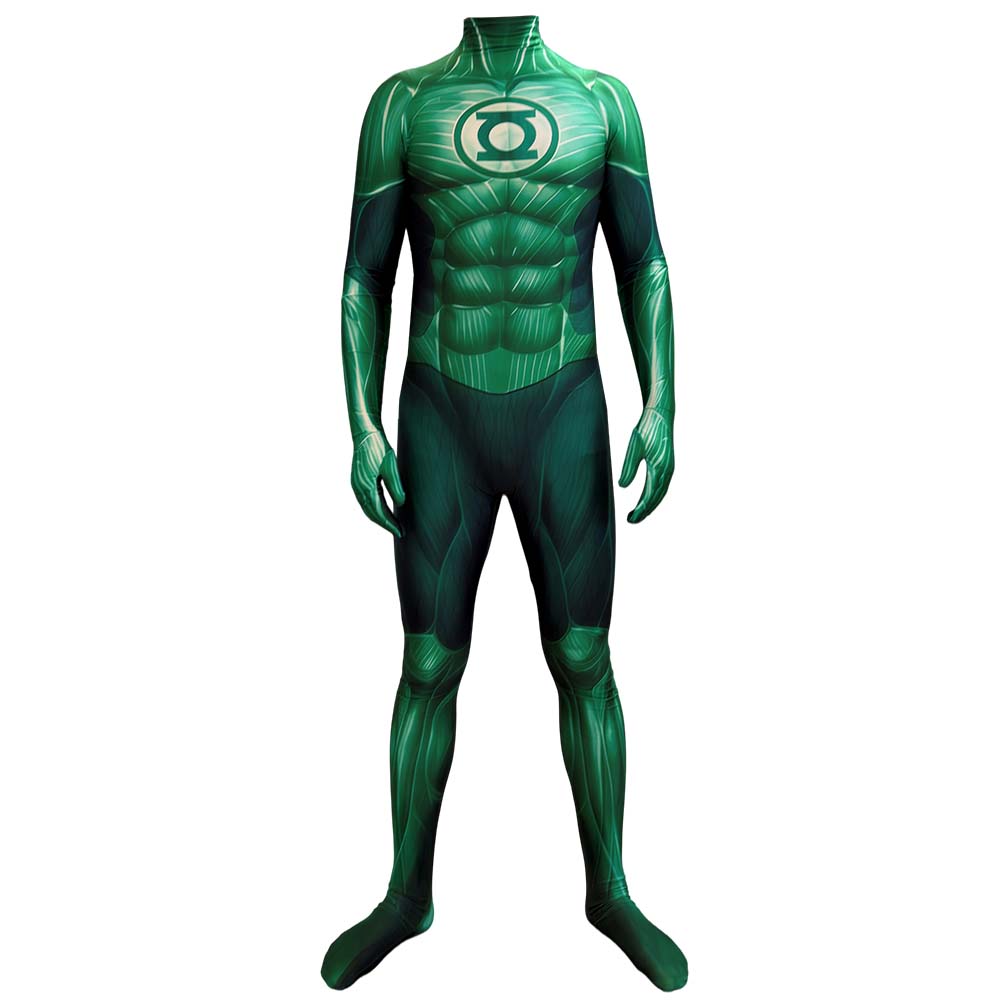 Mens Fashion Jumpsuit - Kostum Cosplay Hijau Pria Halloween Setelan