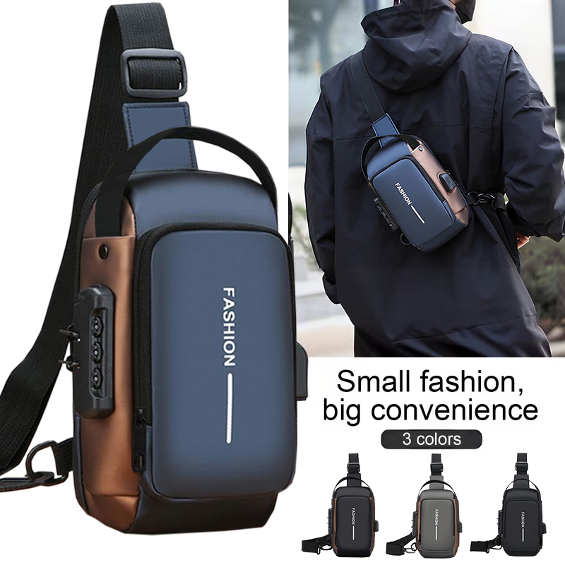 Fashion Harness Men - Tas Selempang Anti Maling Tahan Air