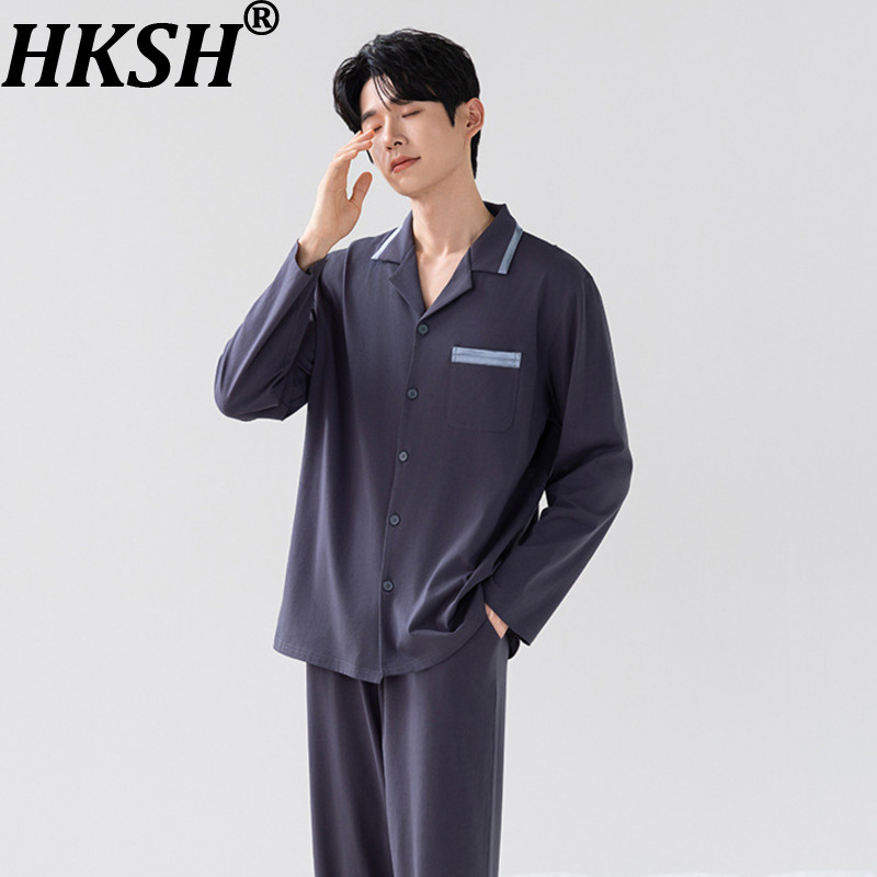 Men'S Winter Fashion - HKSH Setelan Baju Serat Katun Bambu