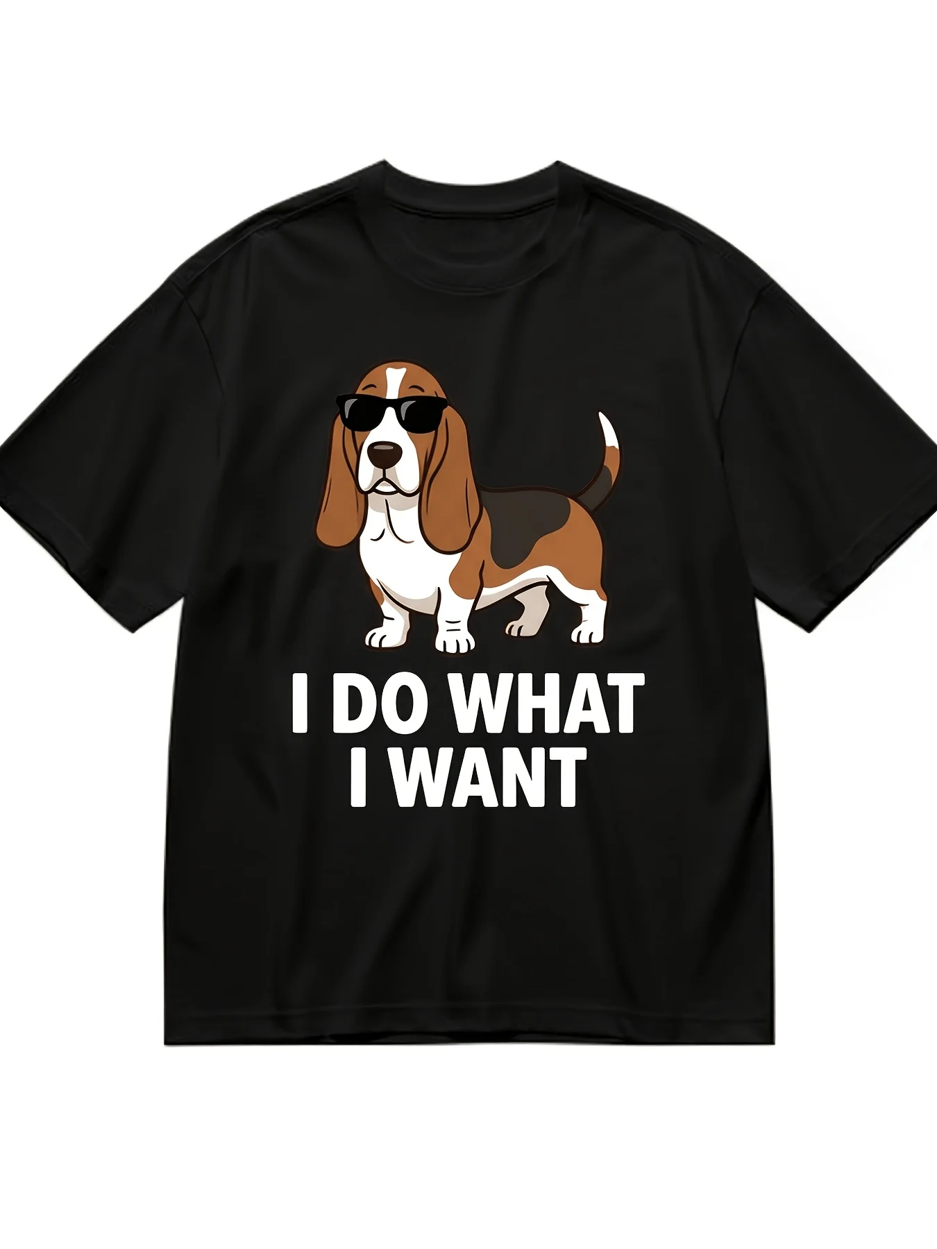 Men'S Fashion Glasses 2026 - Kaos Crew Neck Unisex Anjing Basset