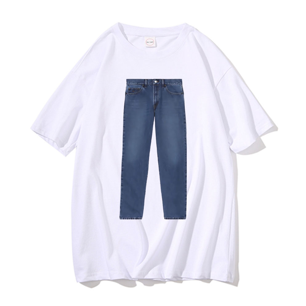 Jeans Shirt Fashion For Men - Kaus Meme Lelucon Jeans Lucu Kaus
