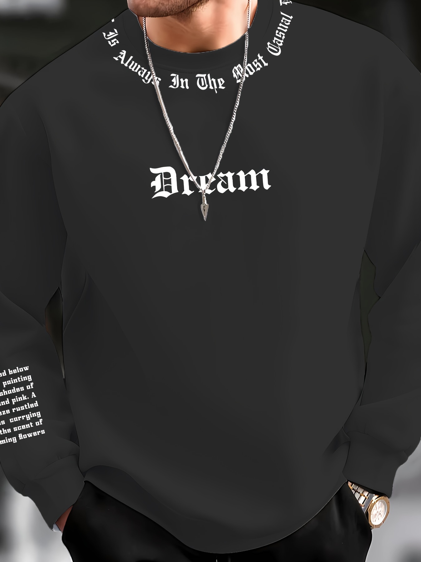 Men'S Winter Fashion - Sweatshirt Pria Leher Bulat dengan Cetakan