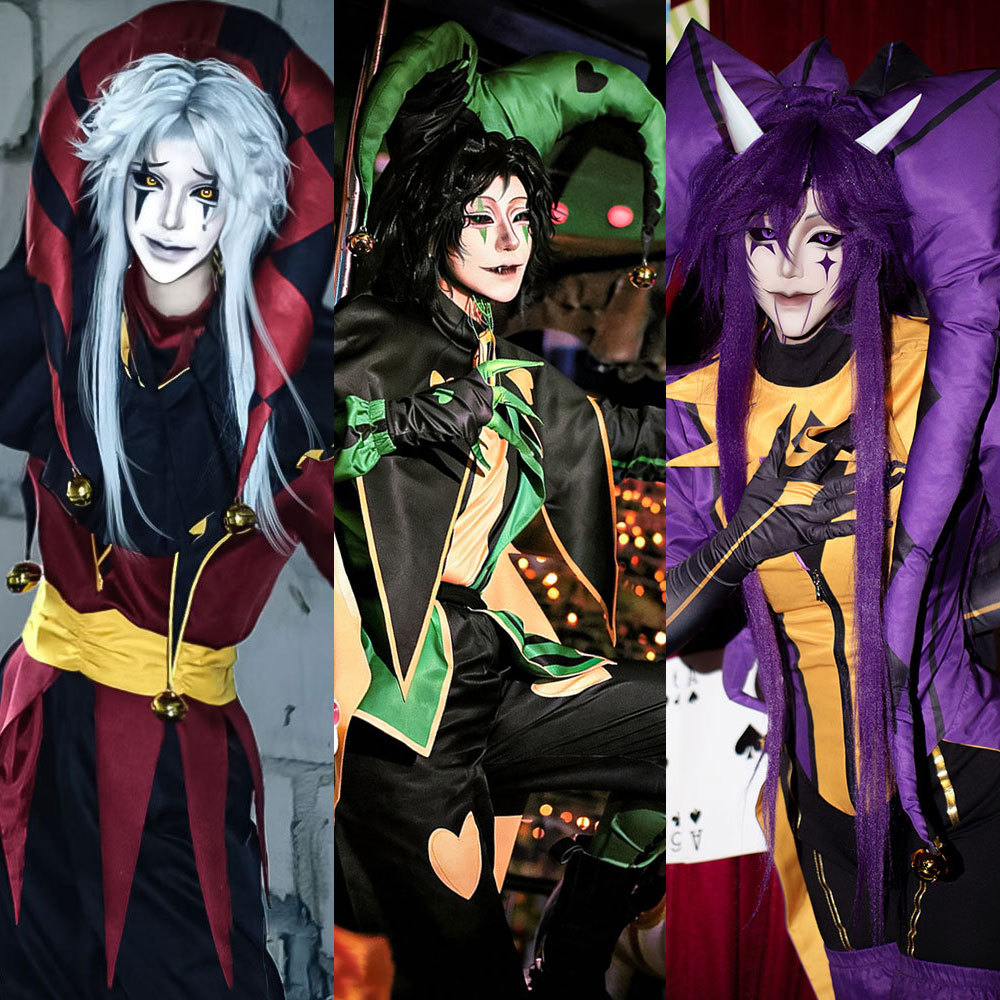 Mens Fashion Jumpsuit - Kostum Cosplay Badut Pierrot Jester Harlequin