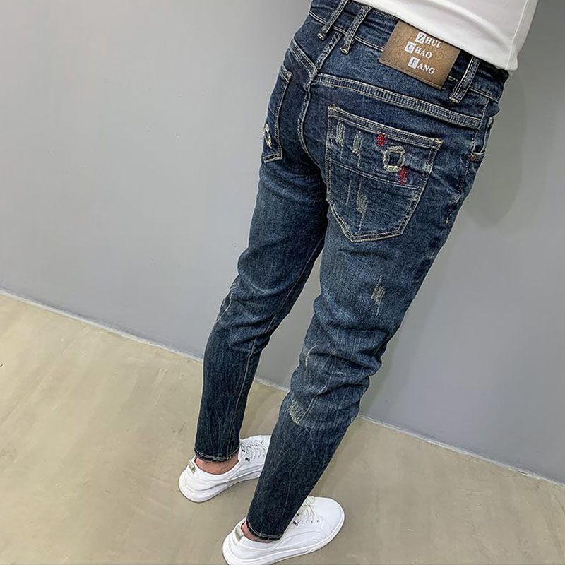 Men'S Fashion Nova Jeans - Celana Jeans Biru Baru Musim Gugur