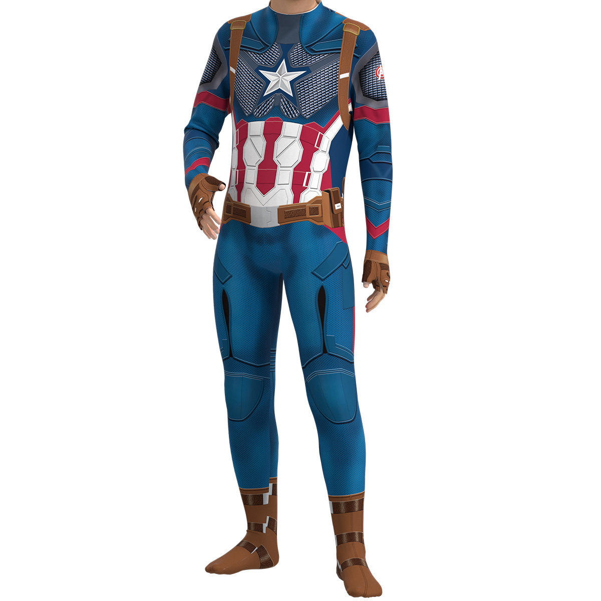 Mens Fashion Jumpsuit - Kostum Cosplay Halloween Kapten Besi Lengan