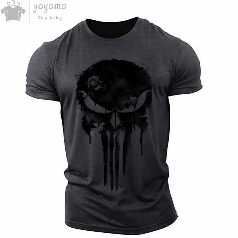 Military Shirt Men - Kaos Pria Kaos Kerah O Tengkorak