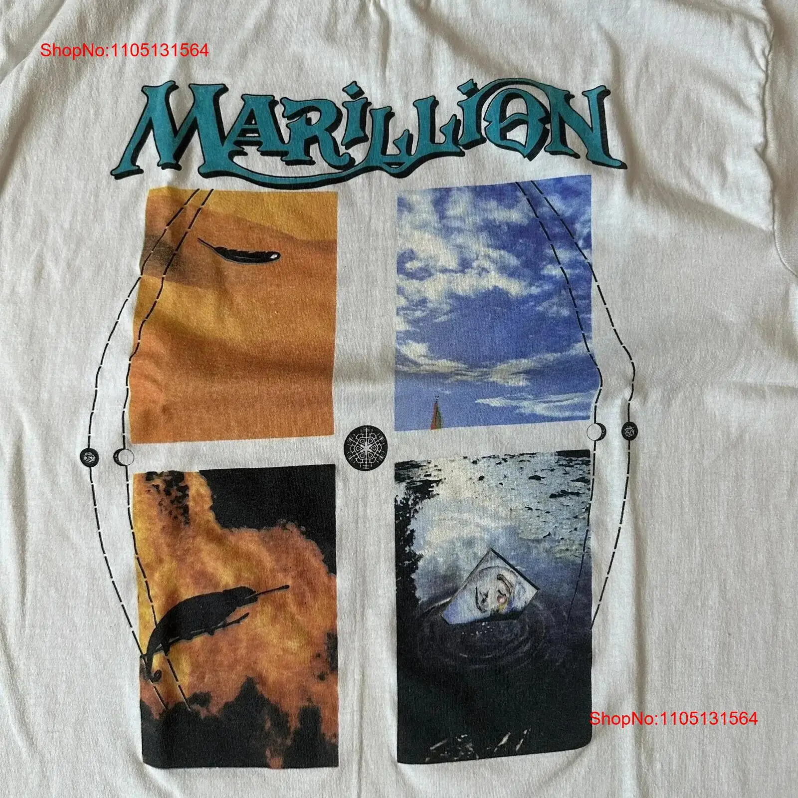 Men'S Fashion Everyday - Kaos Putih Marillion Vintage Langka Katun