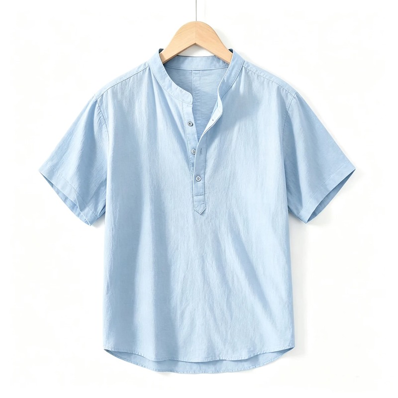 Linen Shirt Summer - Kemeja Pria Katun Linen Lengan Pendek