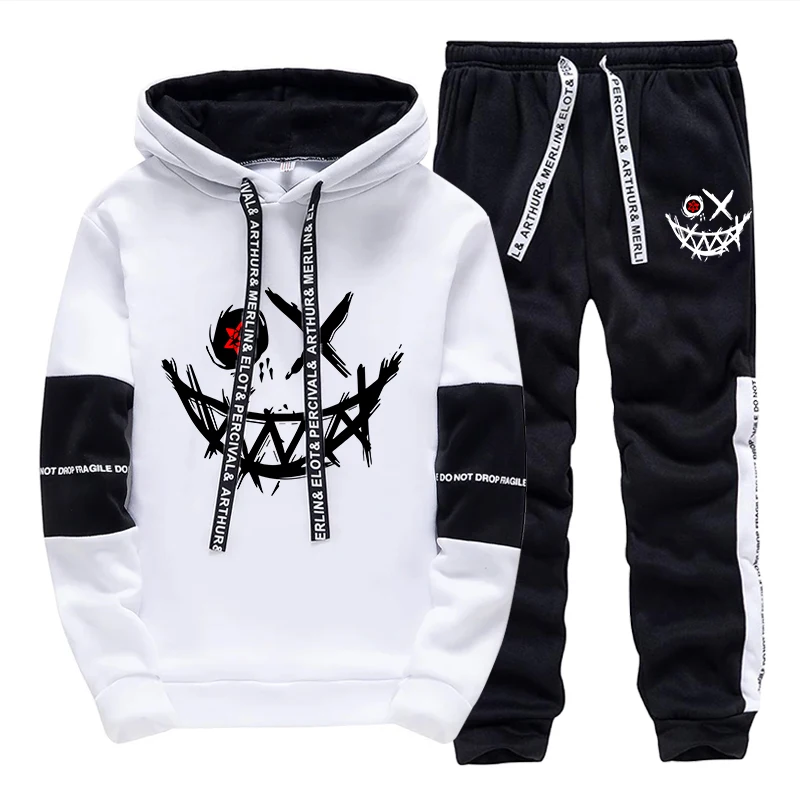 Men'S Fashion Tips - Set Pria/Hoodie/Celana 2026 Musim Gugur Kasual