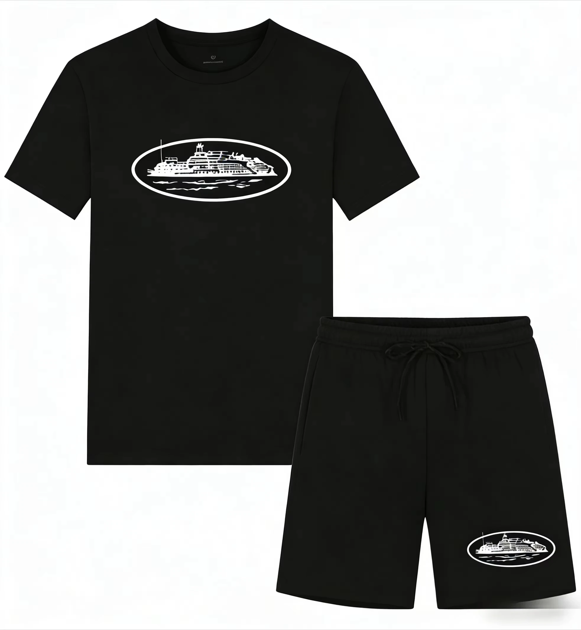 Men'S Fashion Tips - Kaos dan Celana Pendek Motif Perahu