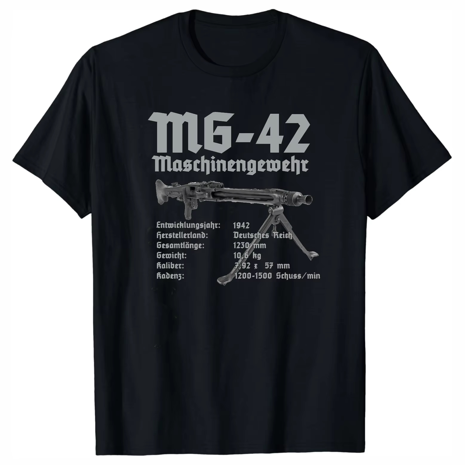 Men'S Fashion 2025 - WWII Wehrmacht MG-42 MG42 Machine Gun