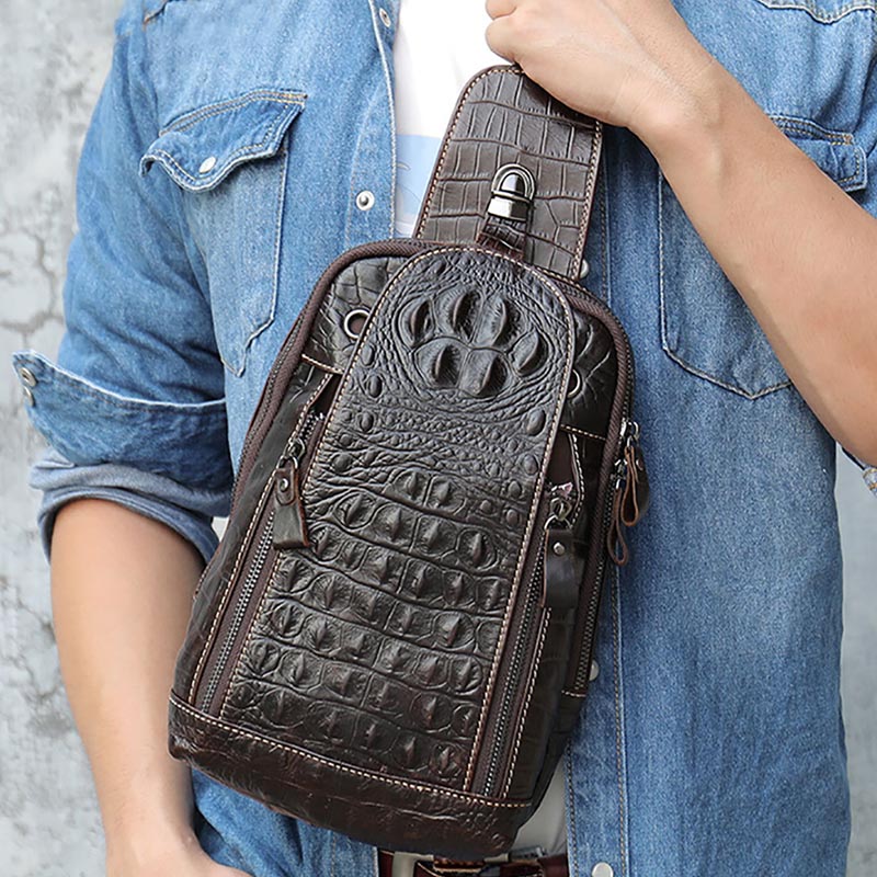 Fashion Harness Men - Luufan Tas Selempang Pria Kulit Asli