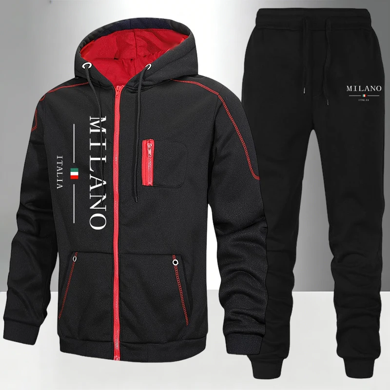 Men'S Fashion Tips - Setelan Pria Italia/Mantel/Celana Musim Gugur Musim