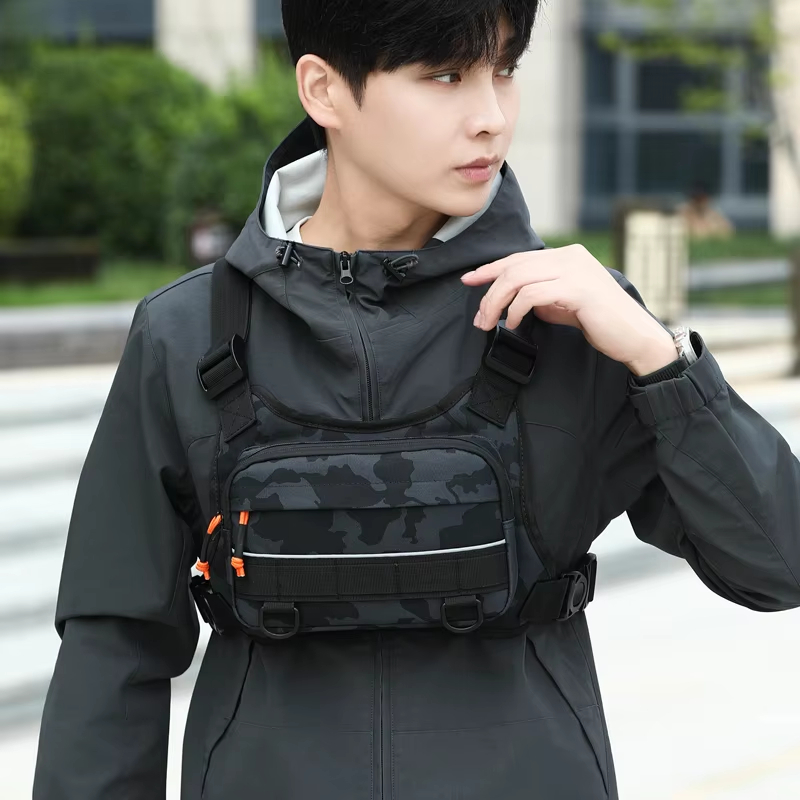 Tactical Vest Men - Rompi Dada Depan untuk Bersepeda, Tas