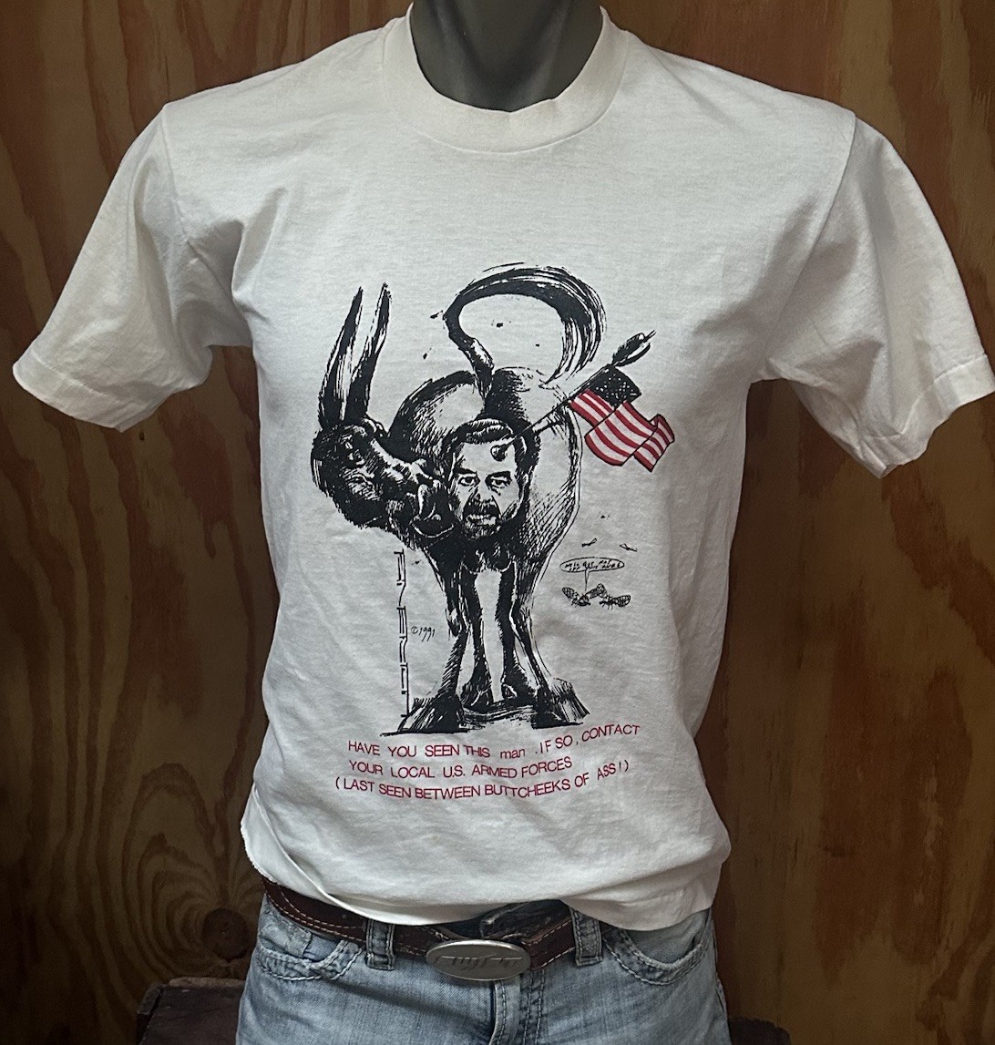 Military Shirt Men - Kaos Vtg Saddam Hussein Politik Militer