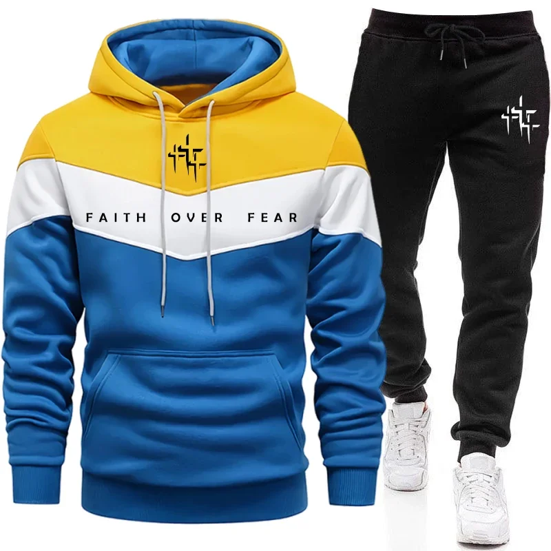 Faith Over Fear Setelan Olahra - Men'S Winter Fashion ulasan dan harga