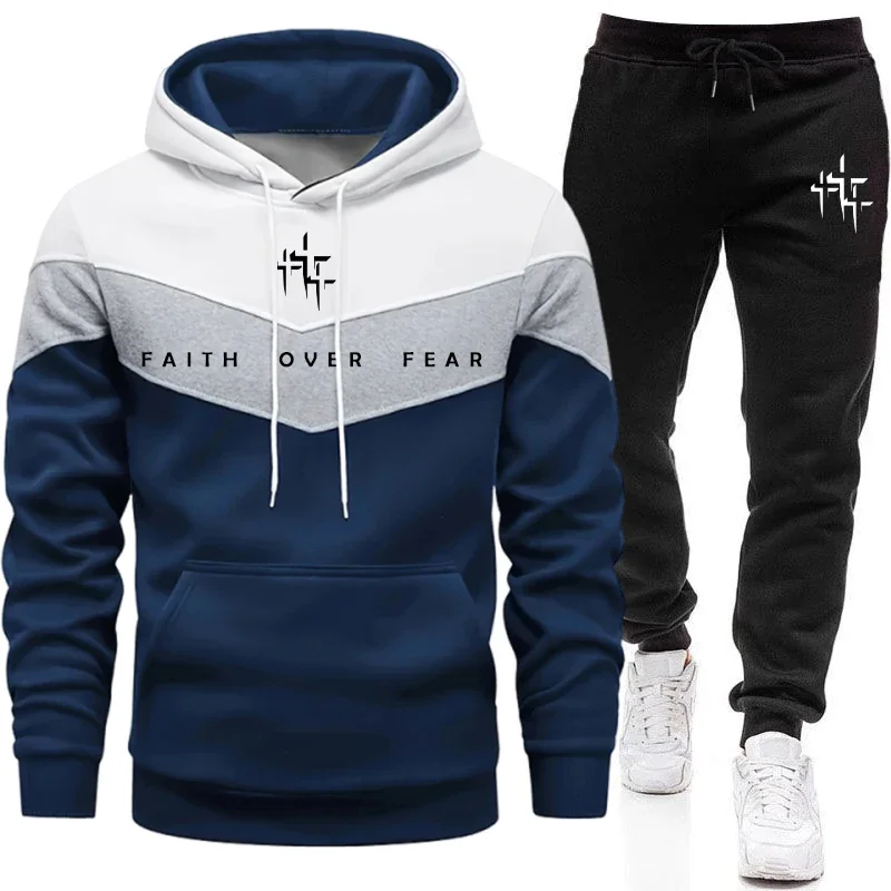 Faith Over Fear Setelan Olahra - Men'S Winter Fashion ulasan dan harga