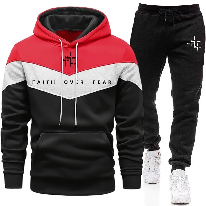 Faith Over Fear Setelan Olahra - Men'S Winter Fashion ulasan dan harga
