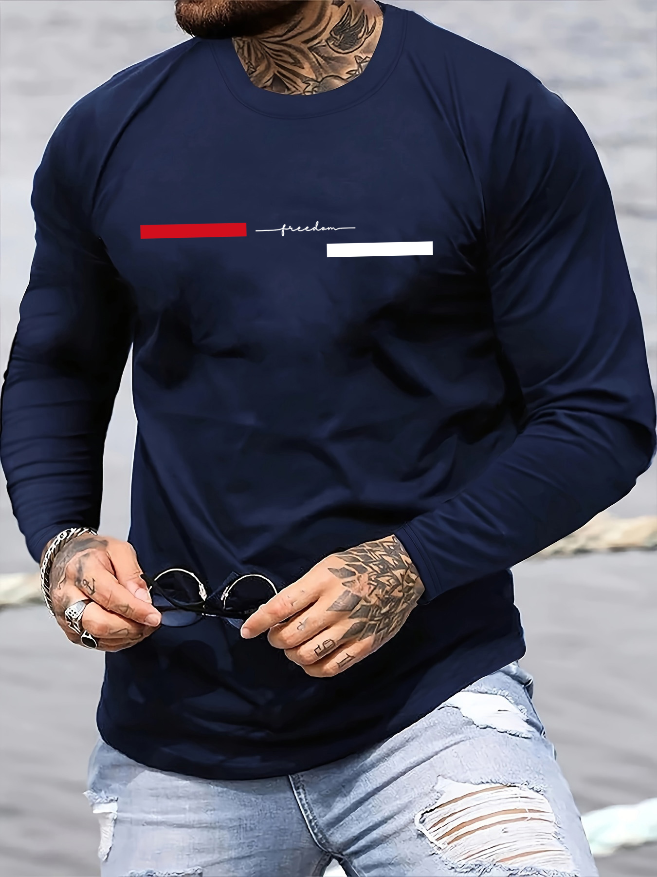 Kaos pria lengan panjang 100%  - Men'S Fashion 2025 ulasan dan harga