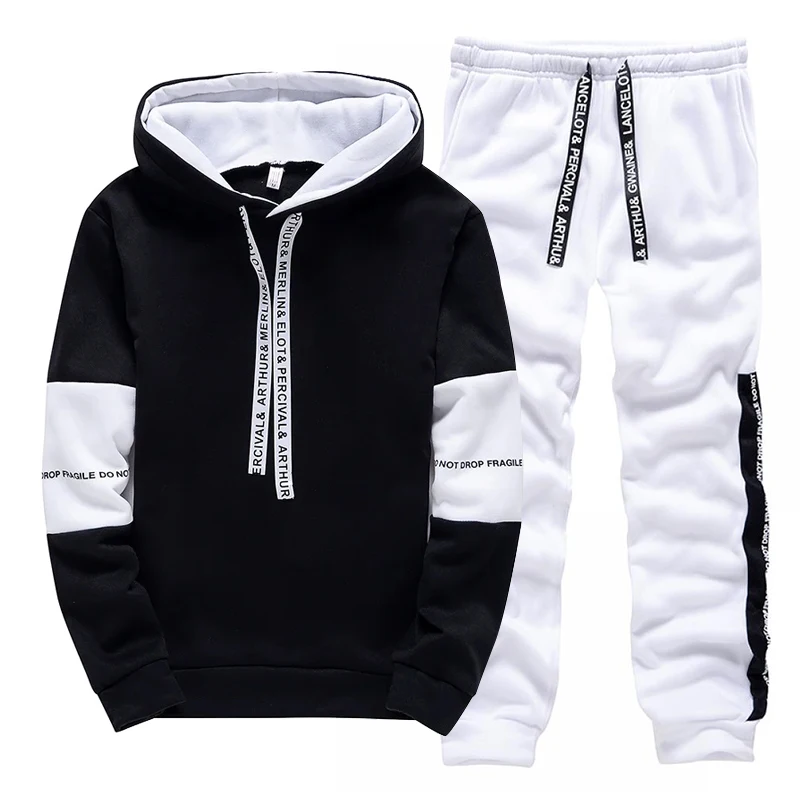 Setelan Olahraga Pria Hitam Pu - Men'S Winter Fashion ulasan dan harga