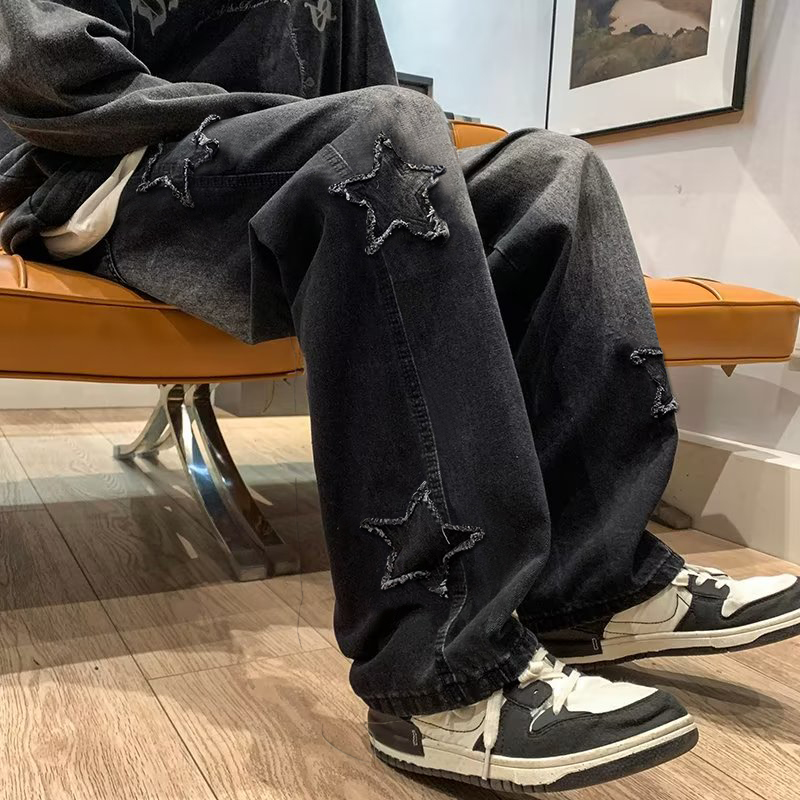 Jeans Longgar Fashion Bordir B - Men'S Fashion Nova Jeans ulasan dan harga