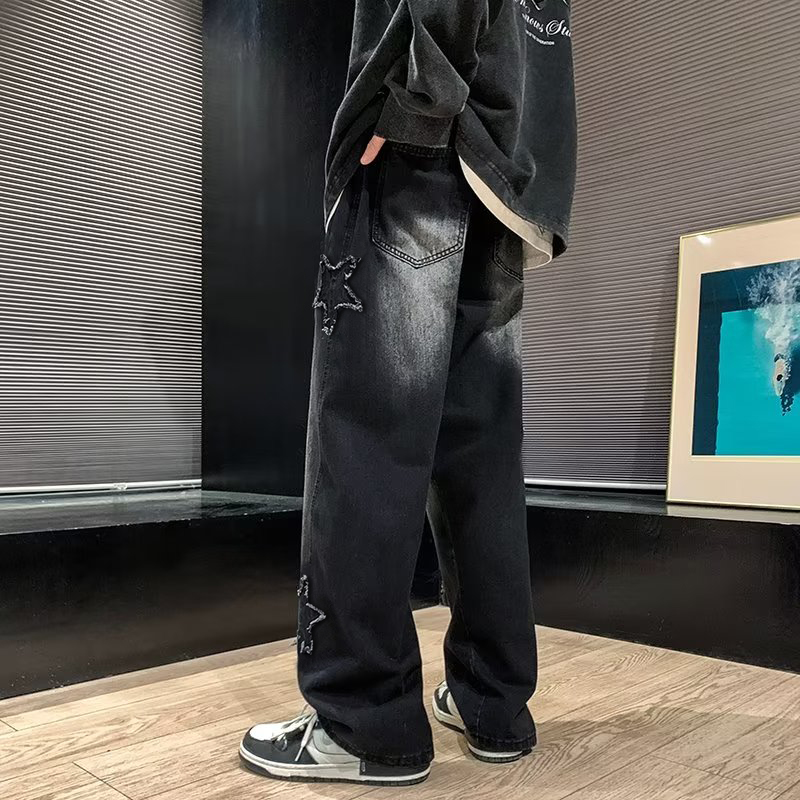Jeans Longgar Fashion Bordir B - Men'S Fashion Nova Jeans ulasan dan harga