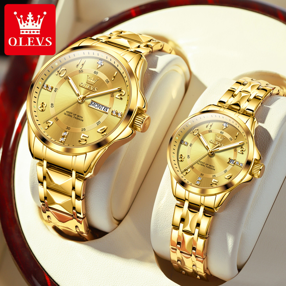 OLEVS 2910 Jam Tangan Pasangan - Mens Fashion In 40S ulasan dan harga