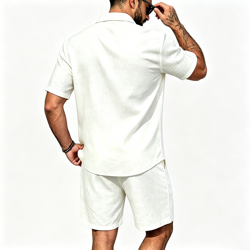 Pakaian Linen Pria Dua Potong  - Linen Shirt Summer ulasan dan harga