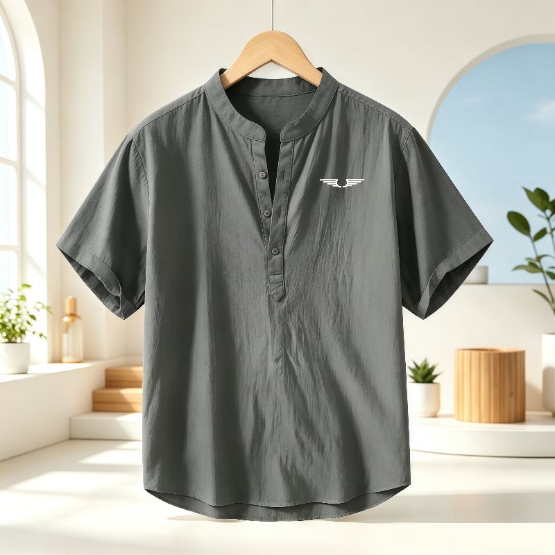 Kemeja pria berbahan katun dan - Linen Shirt Summer ulasan dan harga