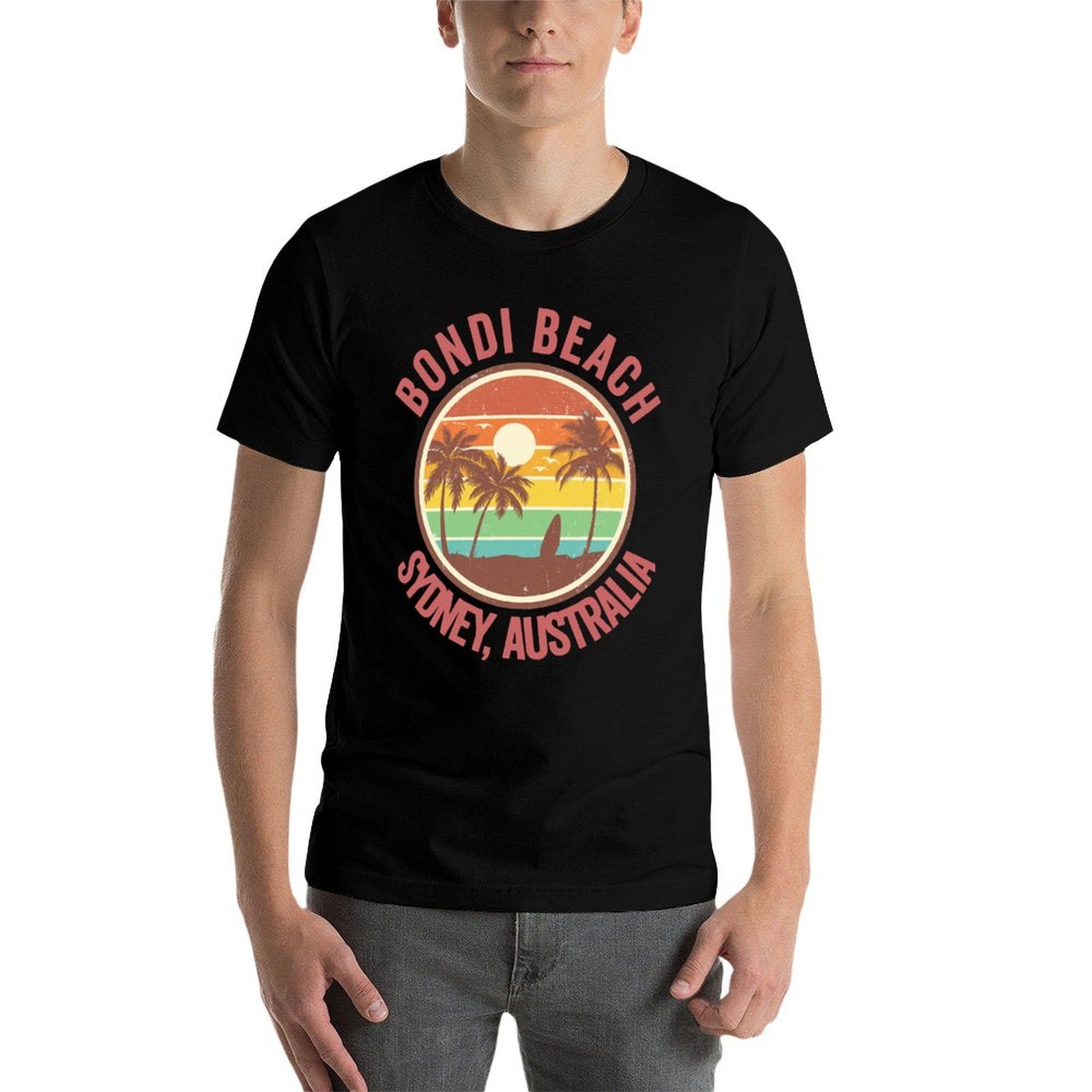 Kaus Retro Bondi Beach Sydney  - Men'S Fashion Sydney ulasan dan harga