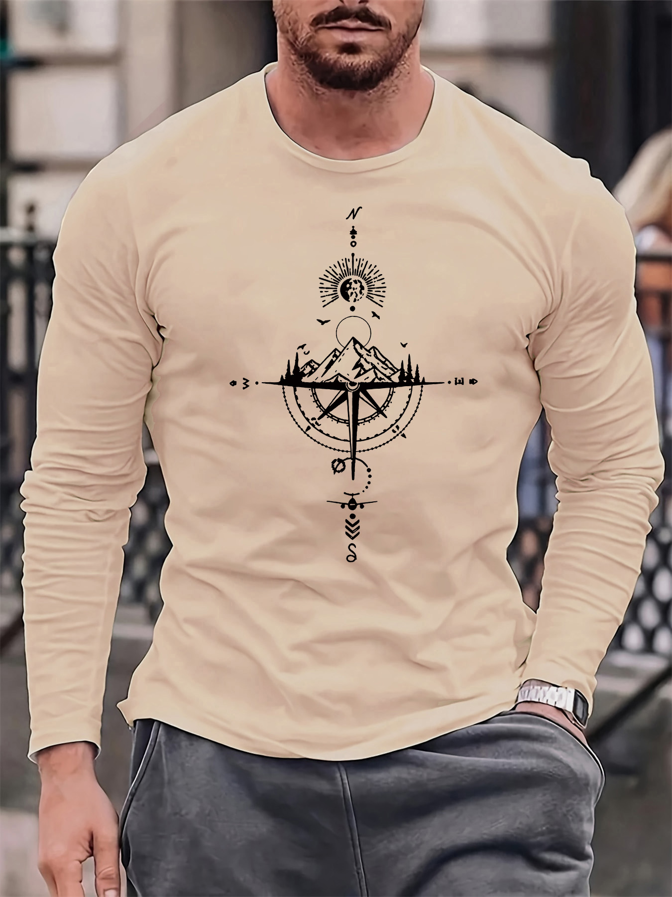 Kaos pria lengan panjang 100%  - Men'S Fashion 2025 ulasan dan harga