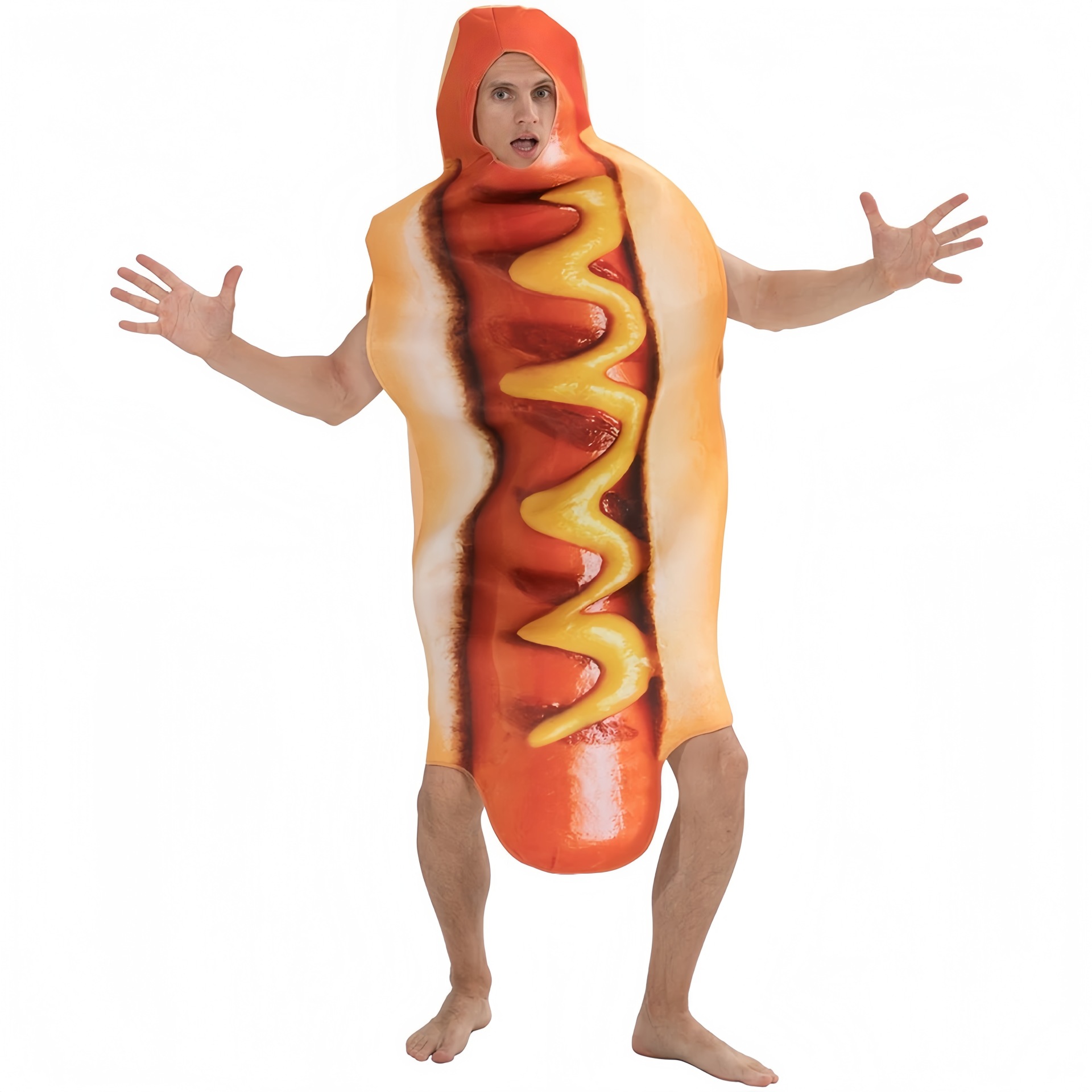 Kostum Hoodie Hot Dog 3D Lucu, - Mens Fashion Jumpsuit ulasan dan harga