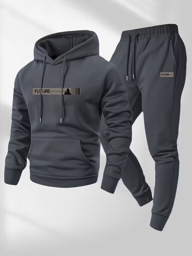 Set Hoodie dan Celana Thermal  - Men'S Winter Fashion ulasan dan harga