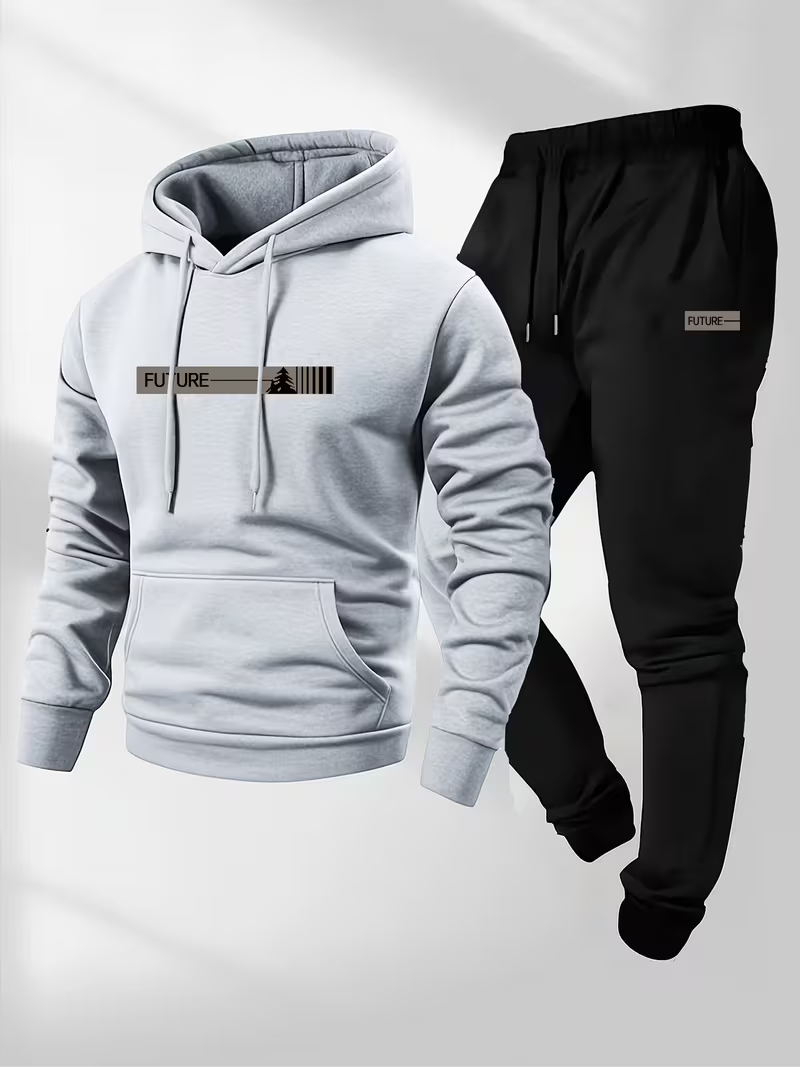 Set Hoodie dan Celana Thermal  - Men'S Winter Fashion ulasan dan harga