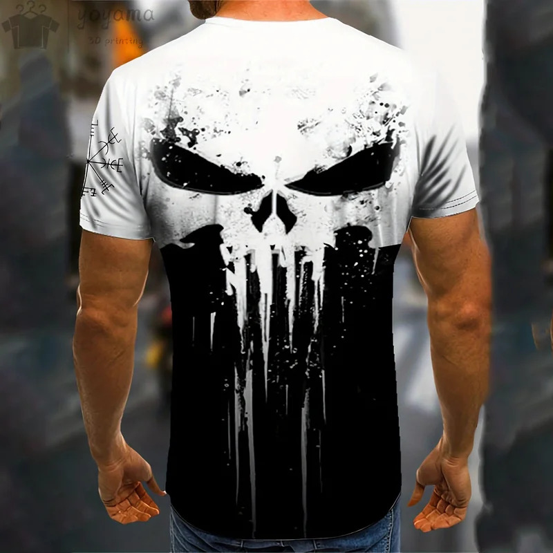 Kaos Pria Kaos Kerah O Tengkor - Military Shirt Men ulasan dan harga