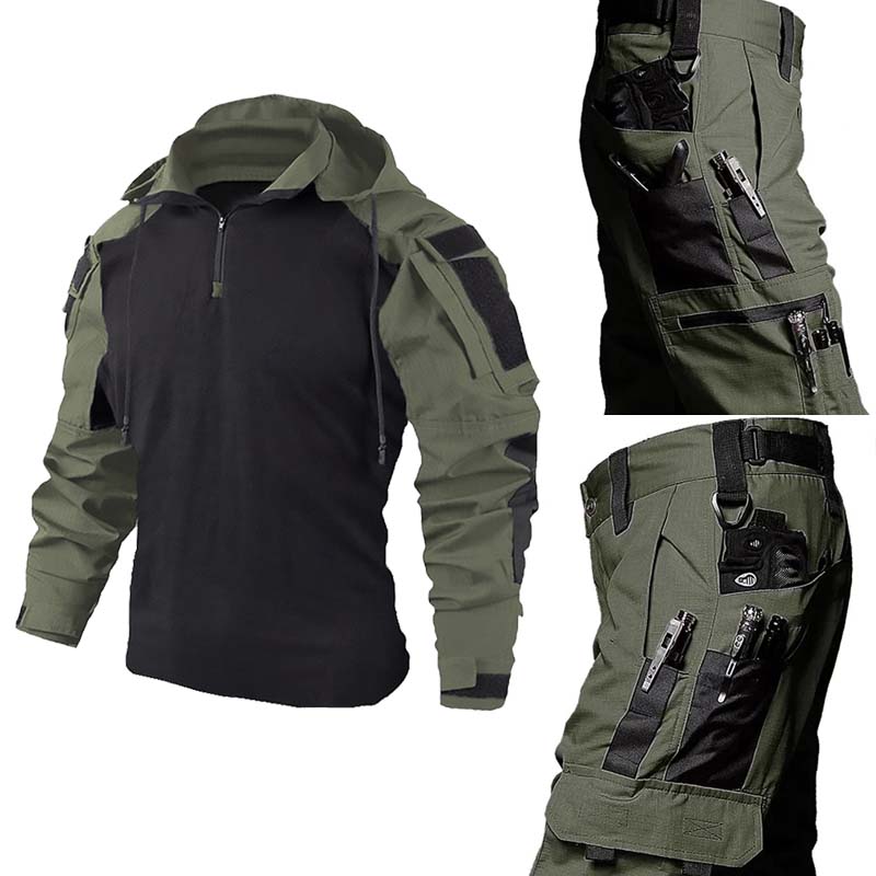 Setelan Kemeja & Celana Tempur - Military Shirt Men ulasan dan harga