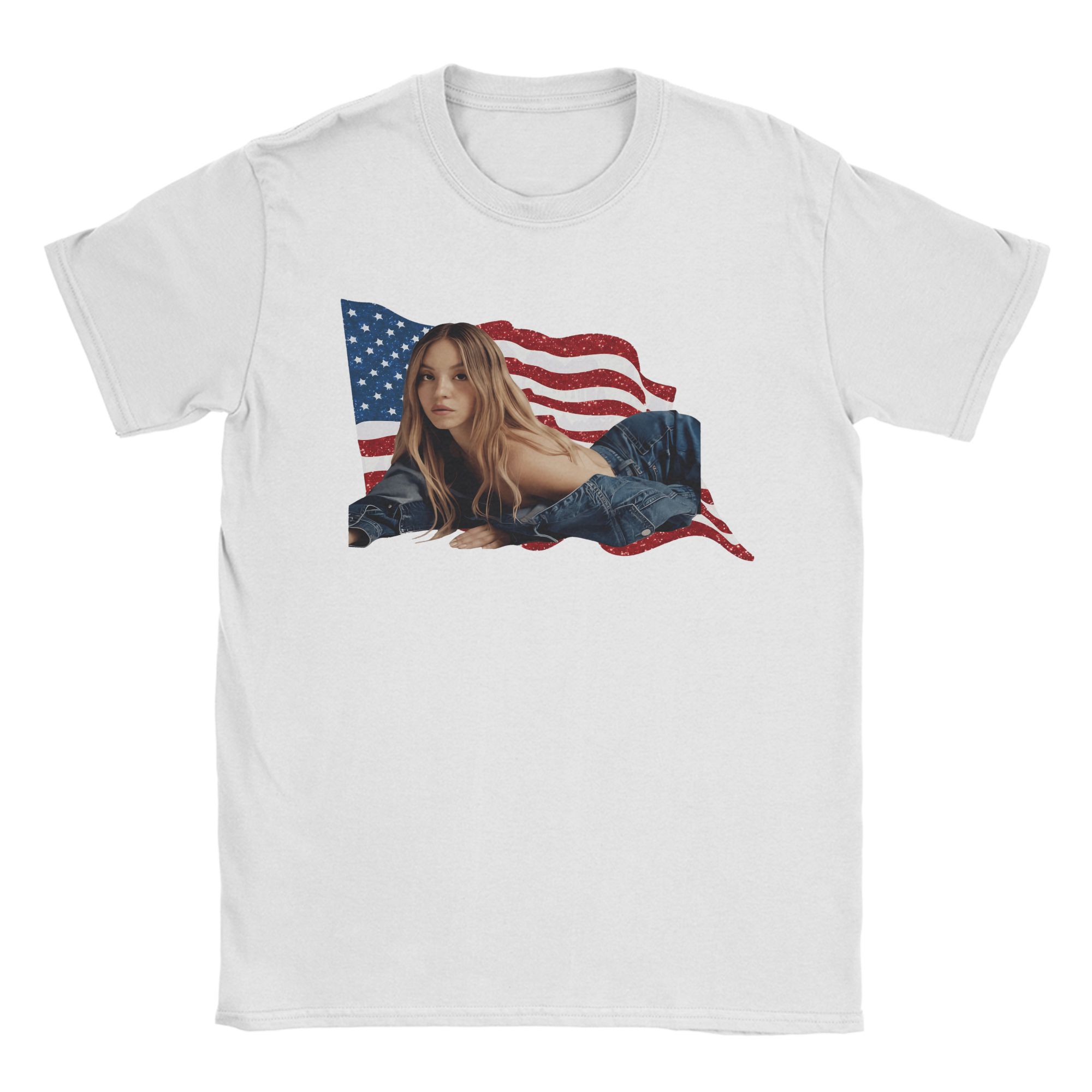 Kaos Katun Sydney Sweeney Kaos - Men'S Fashion Sydney ulasan dan harga