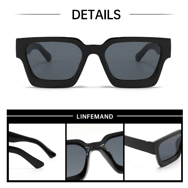 Kacamata Hitam Persegi Vintage - Men'S Fashion Old Money ulasan dan harga