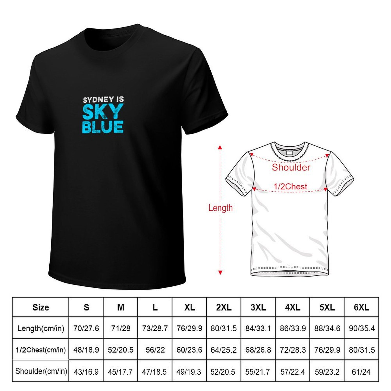Sydney adalah kaos biru langit - Men'S Fashion Sydney ulasan dan harga
