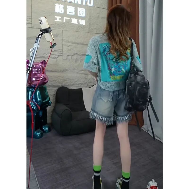Kaos Lengan Pendek Kerah Bulat - Jeans Shirt Fashion For Men ulasan dan harga