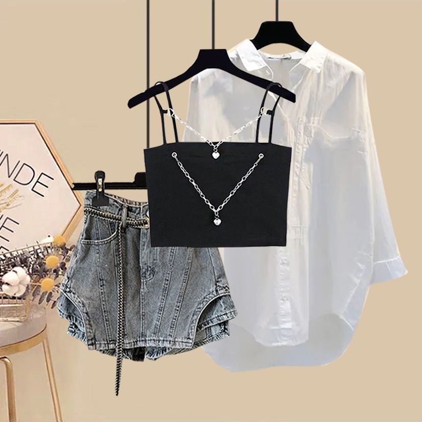 Set pakaian musim panas wanita - Jeans Shirt Fashion For Men ulasan dan harga