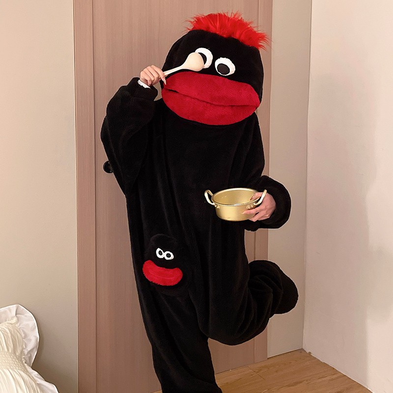 Piyama Onesie Monster Mulut Be - Mens Fashion Jumpsuit ulasan dan harga