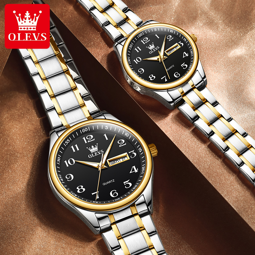 OLEVS jam tangan kuarsa pasang - Mens Fashion In 40S ulasan dan harga