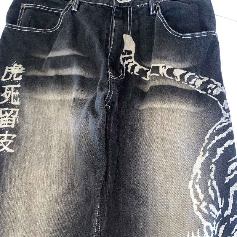 Jeans Longgar Motif Pola Besar - Men'S Fashion Nova Jeans ulasan dan harga