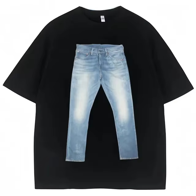 Kaus Jeans Lucu dengan Grafis  - Jeans Shirt Fashion For Men ulasan dan harga