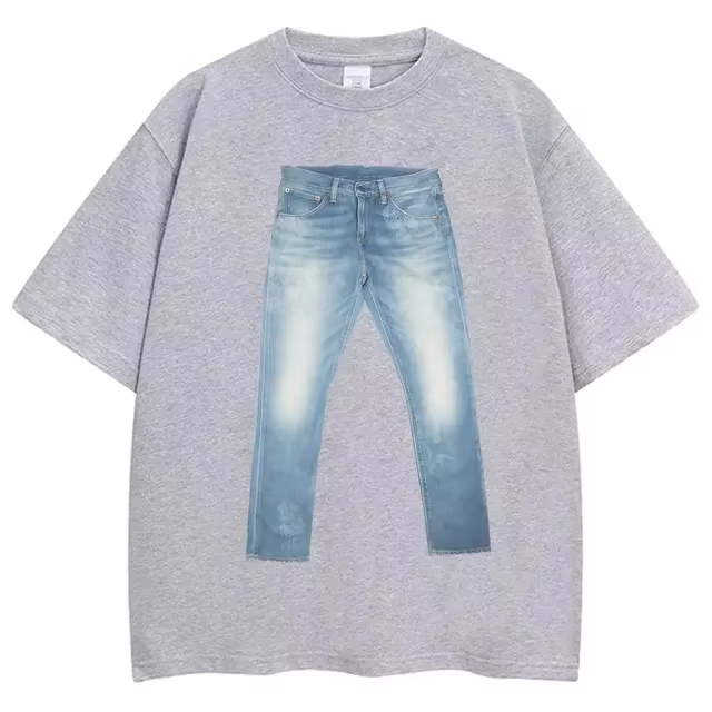 Kaus Jeans Lucu dengan Grafis  - Jeans Shirt Fashion For Men ulasan dan harga