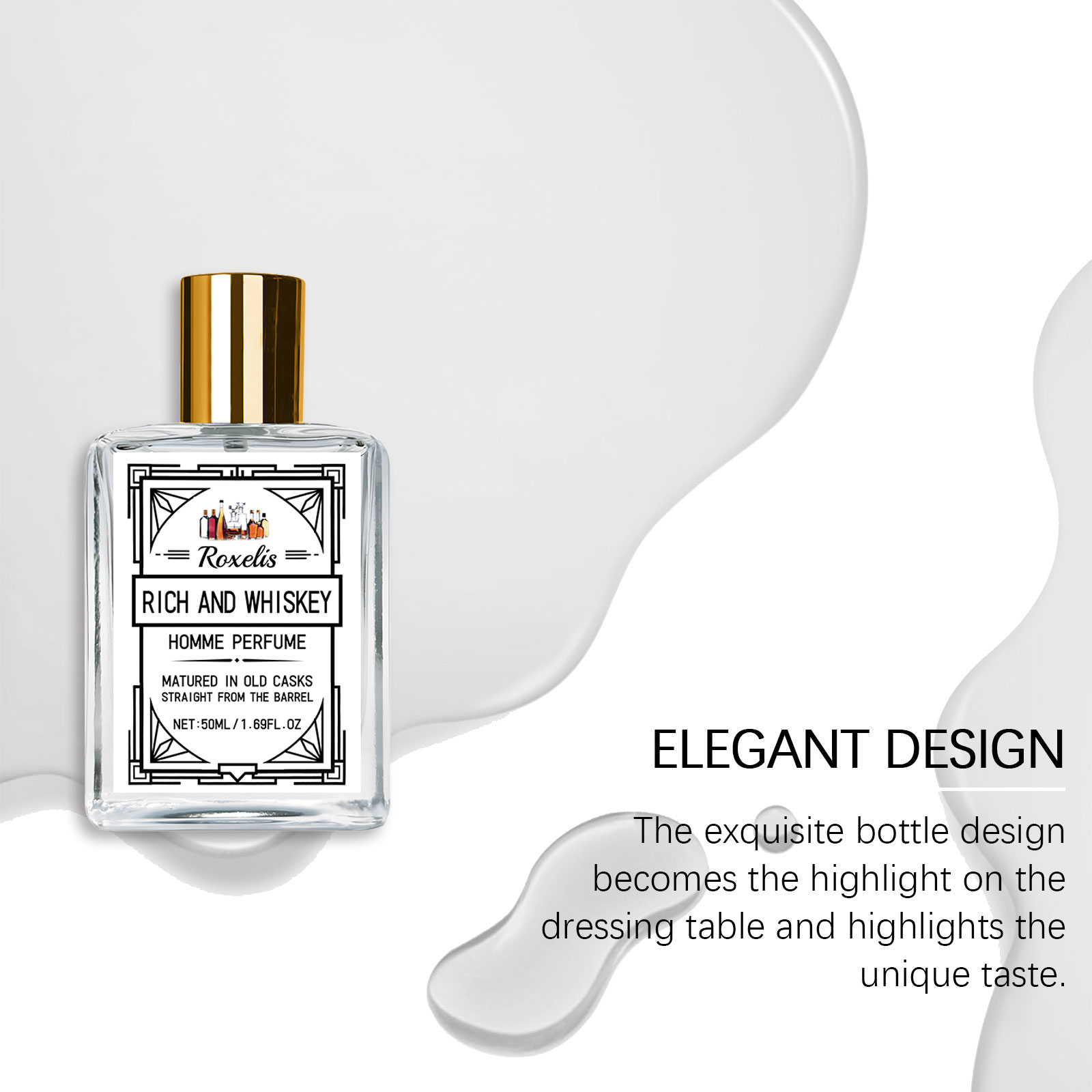 Roxelis 50ml Charm Whisky Parf - Men'S Fashion Perfume ulasan dan harga