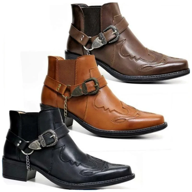 Sepatu Boots Kulit Vintage Pri - Men'S Fashion Old Money ulasan dan harga