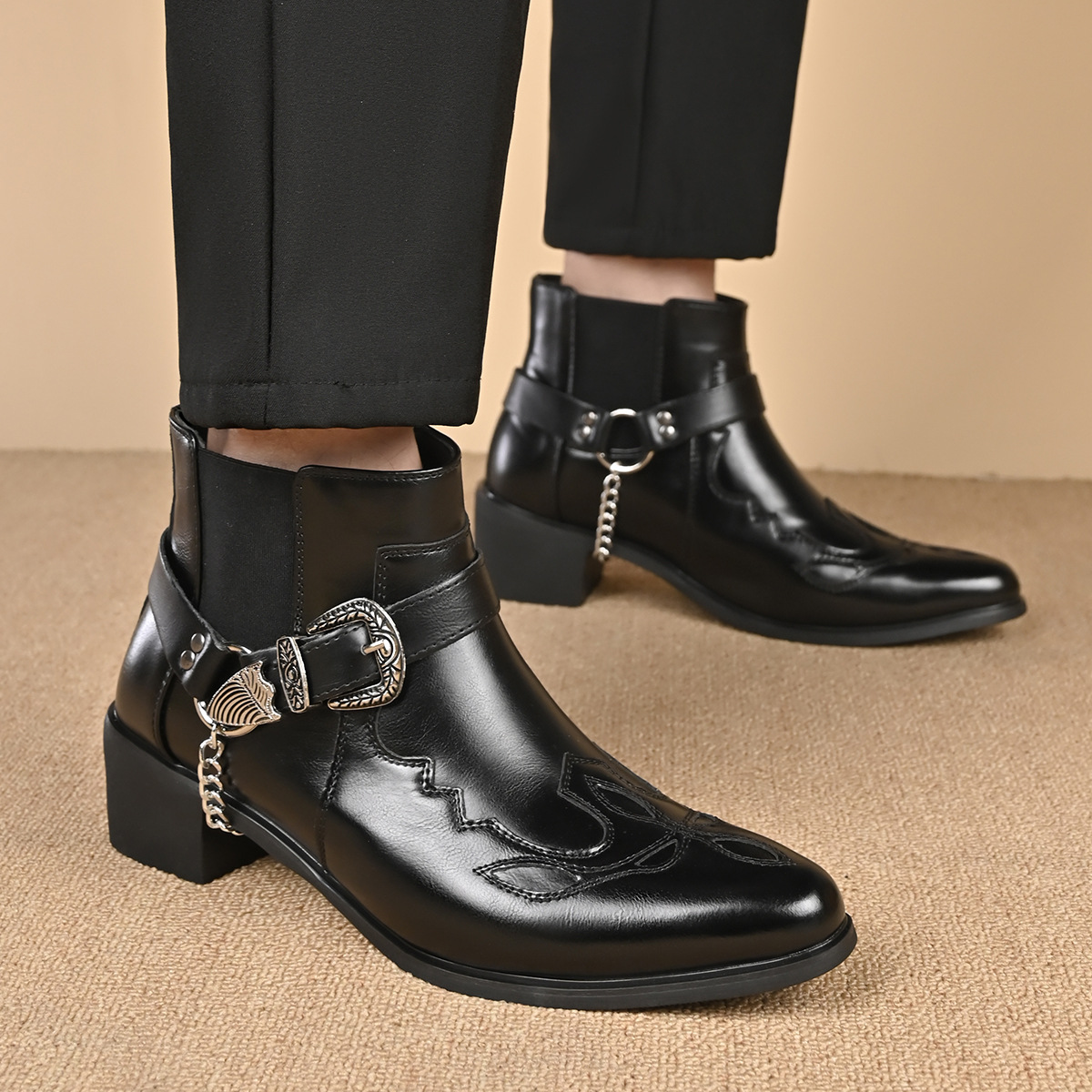 Sepatu Boots Kulit Vintage Pri - Men'S Fashion Old Money ulasan dan harga